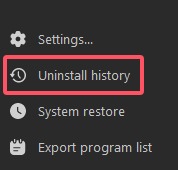 uninstall-history